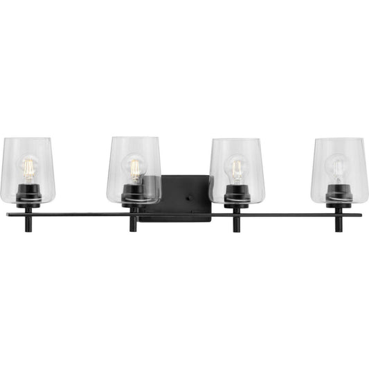Calais Four Light Bath Vanity in Matte Black