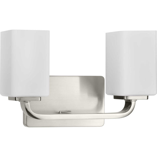 Cowan Two Light Bath Vanity in Brushed Nickel