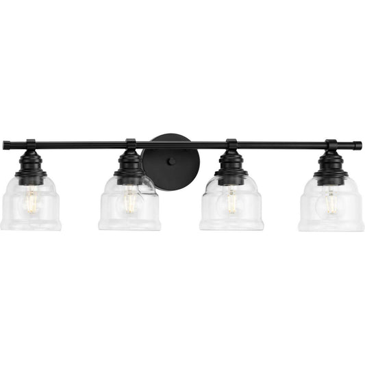 Ambrose Four Light Bath Vanity in Matte Black