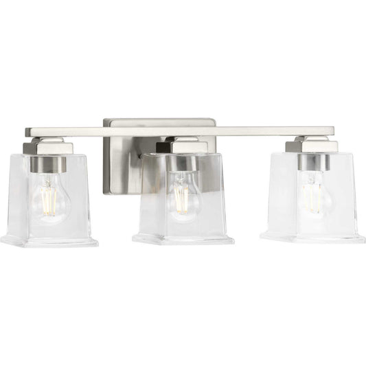 Gilmour Three Light Bath Vanity in Brushed Nickel