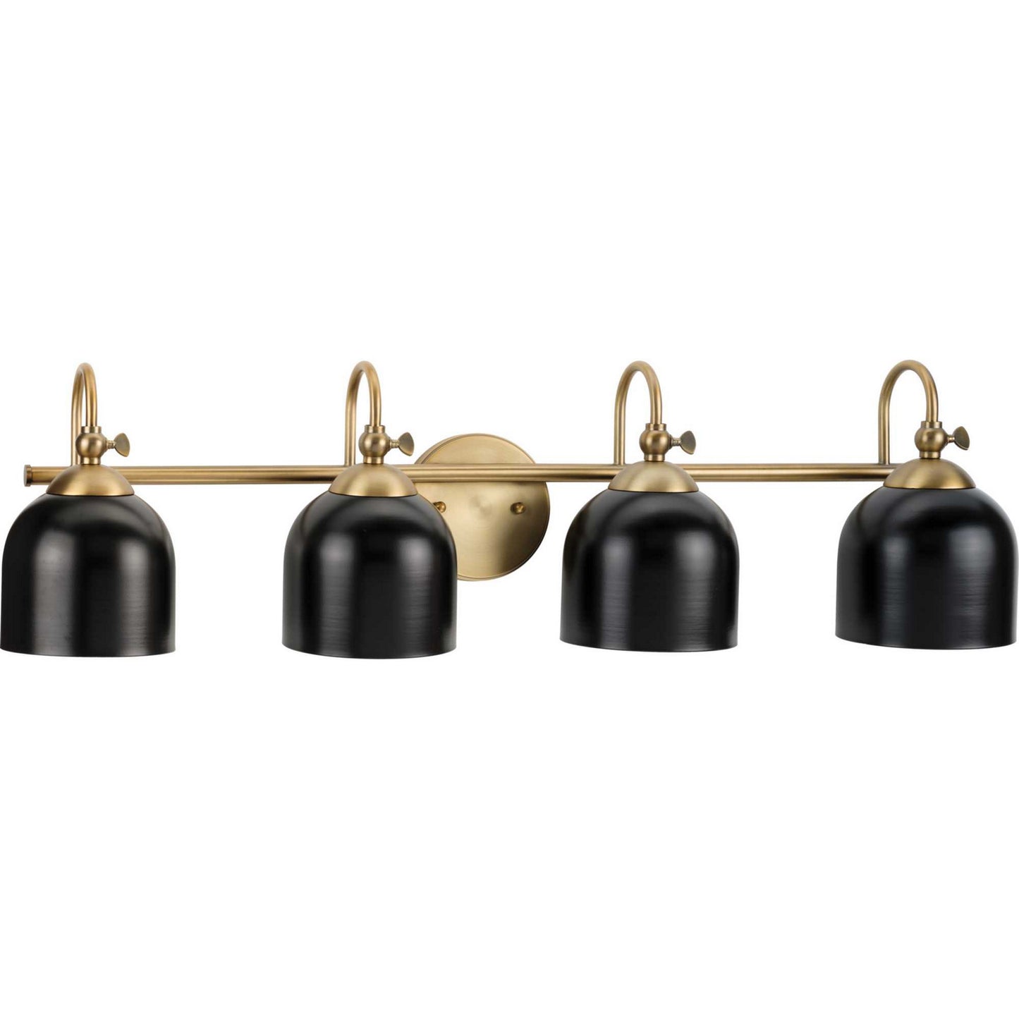 Dalton Four Light Bath Vanity in Vintage Brass
