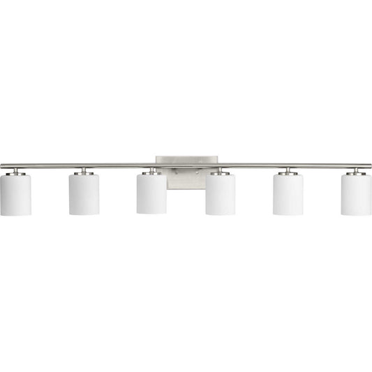 Replay Six Light Bath Vanity in Brushed Nickel
