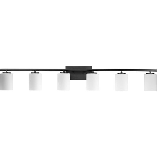 Replay Six Light Bath Vanity in Textured Black