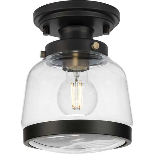 Judson One Light Semi-Flush Mount in Antique Bronze