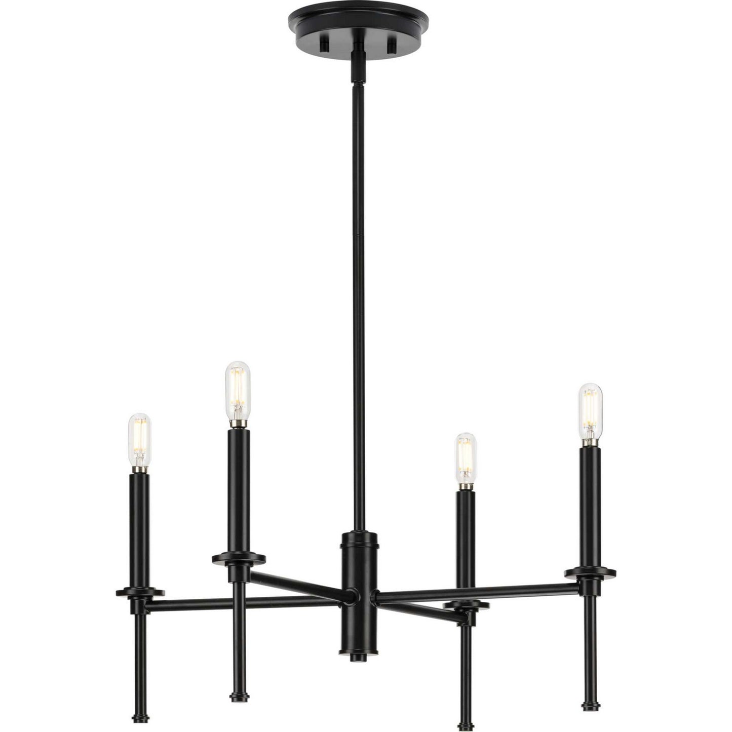 Elara Four Light Chandelier in Matte Black