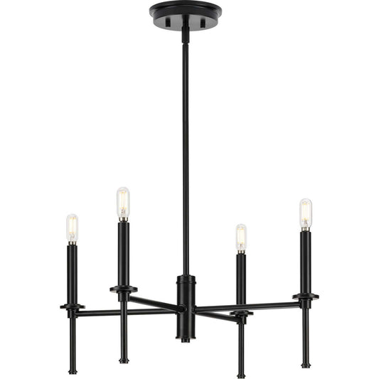 Elara Four Light Chandelier in Matte Black