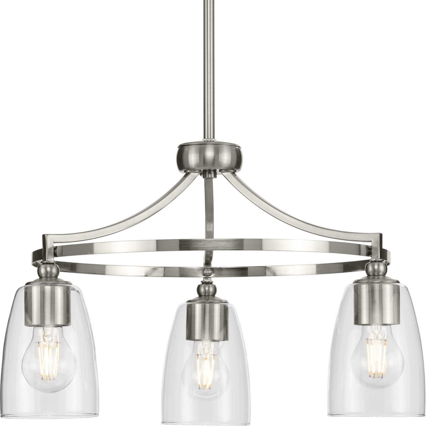 Parkhurst Three Light Chandelier in Brushed Nickel