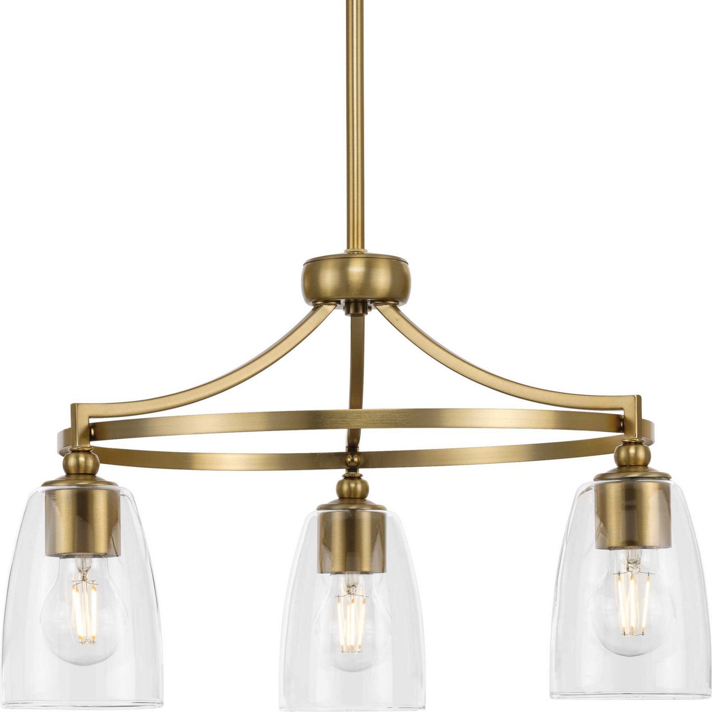Parkhurst Three Light Chandelier in Brushed Bronze