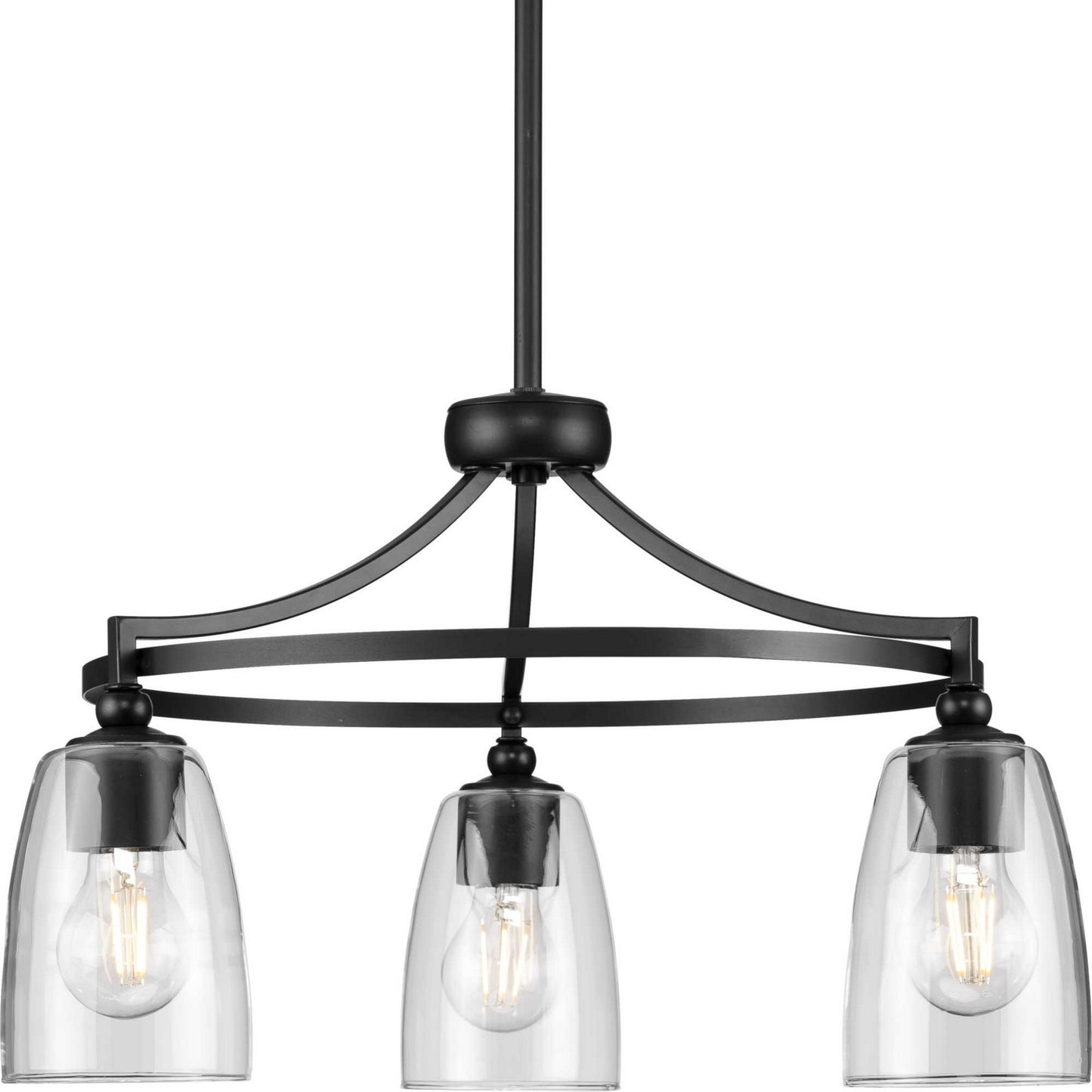 Parkhurst Three Light Chandelier in Matte Black