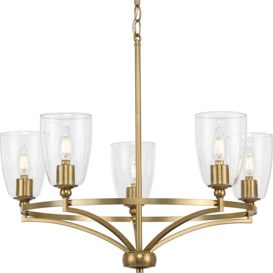 Parkhurst Five Light Chandelier in Brushed Bronze