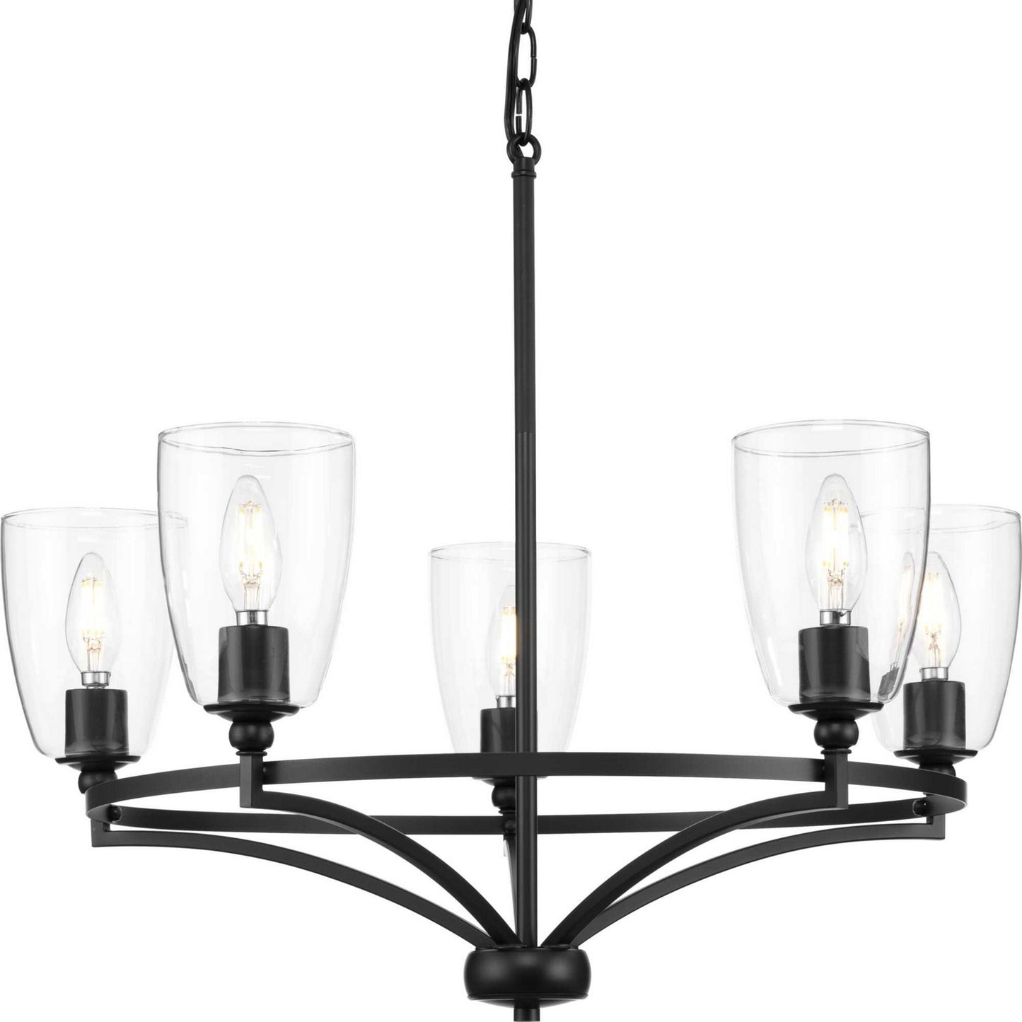 Parkhurst Five Light Chandelier in Matte Black