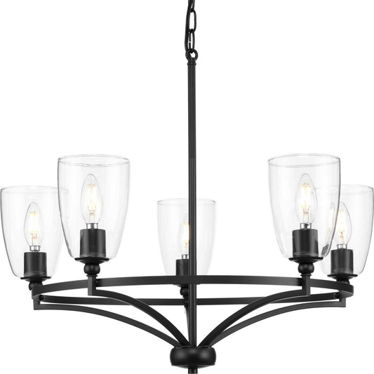 Parkhurst Five Light Chandelier in Matte Black