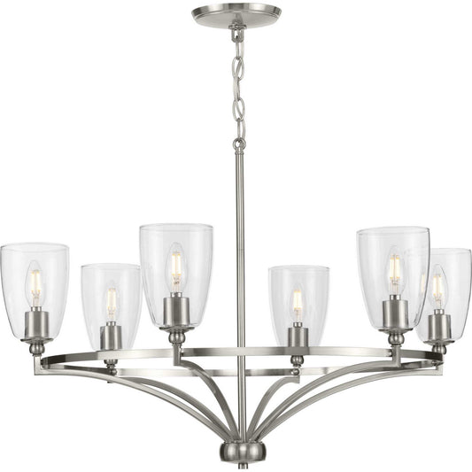 Parkhurst Six Light Chandelier in Brushed Nickel