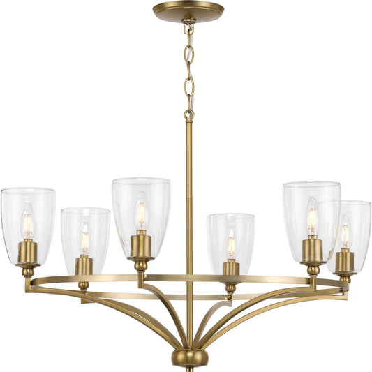 Parkhurst Six Light Chandelier in Brushed Bronze