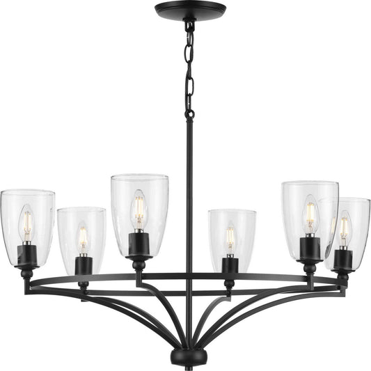Parkhurst Six Light Chandelier in Matte Black