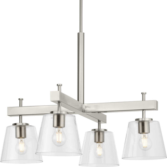 Saffert Four Light Chandelier in Brushed Nickel