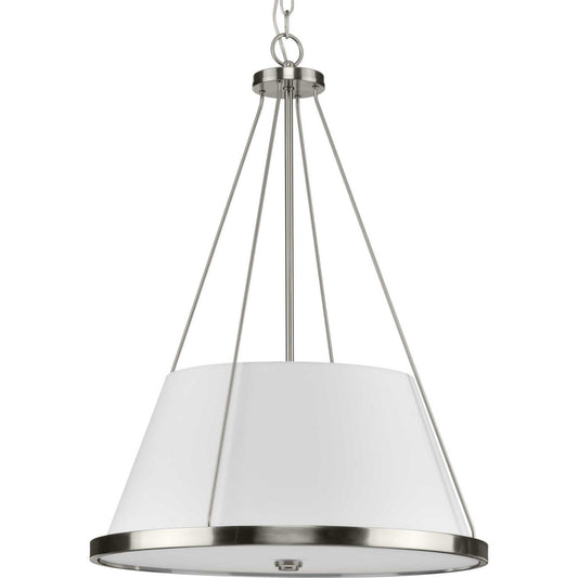 Saffert Three Light Pendant in Brushed Nickel