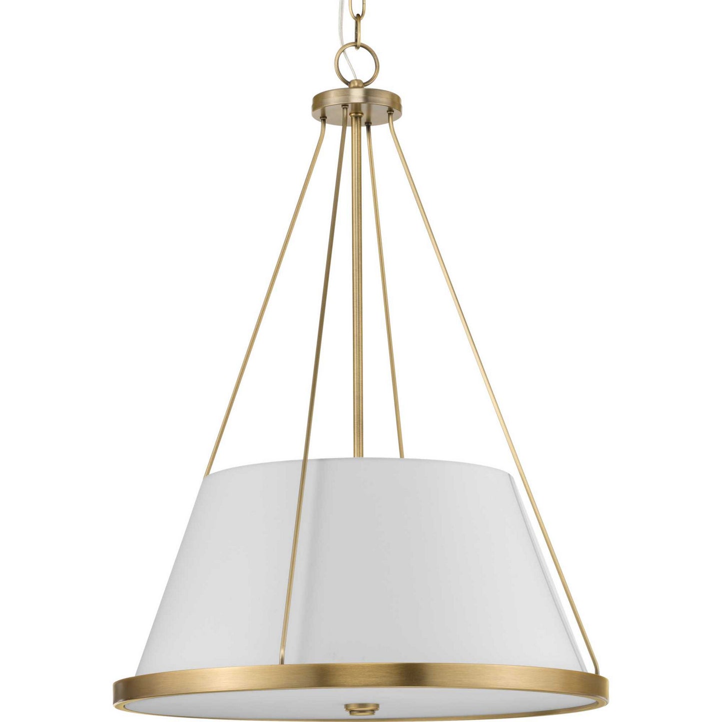 Saffert Three Light Pendant in Vintage Brass