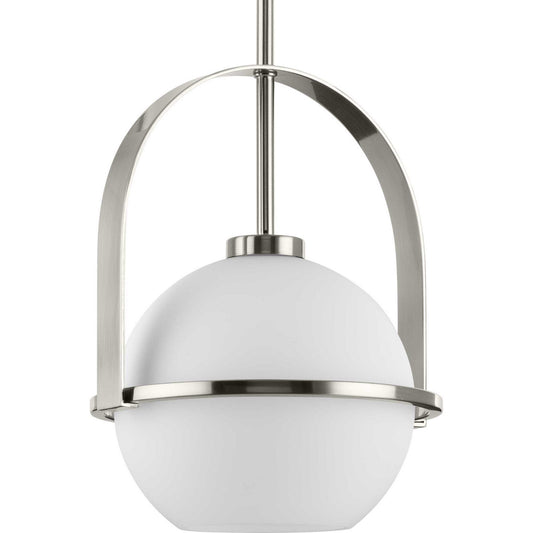 Delayne One Light Pendant in Brushed Nickel