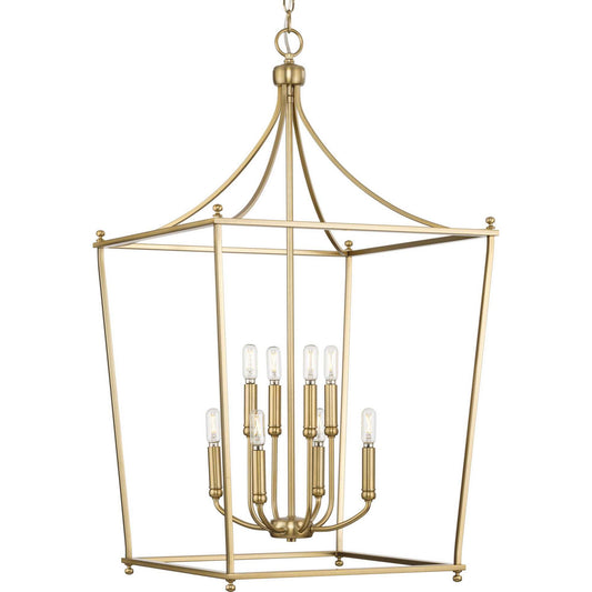 Parkhurst Eight Light Foyer Chandelier in Brushed Bronze