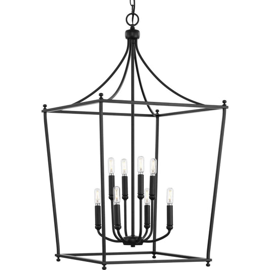 Parkhurst Eight Light Foyer Chandelier in Matte Black