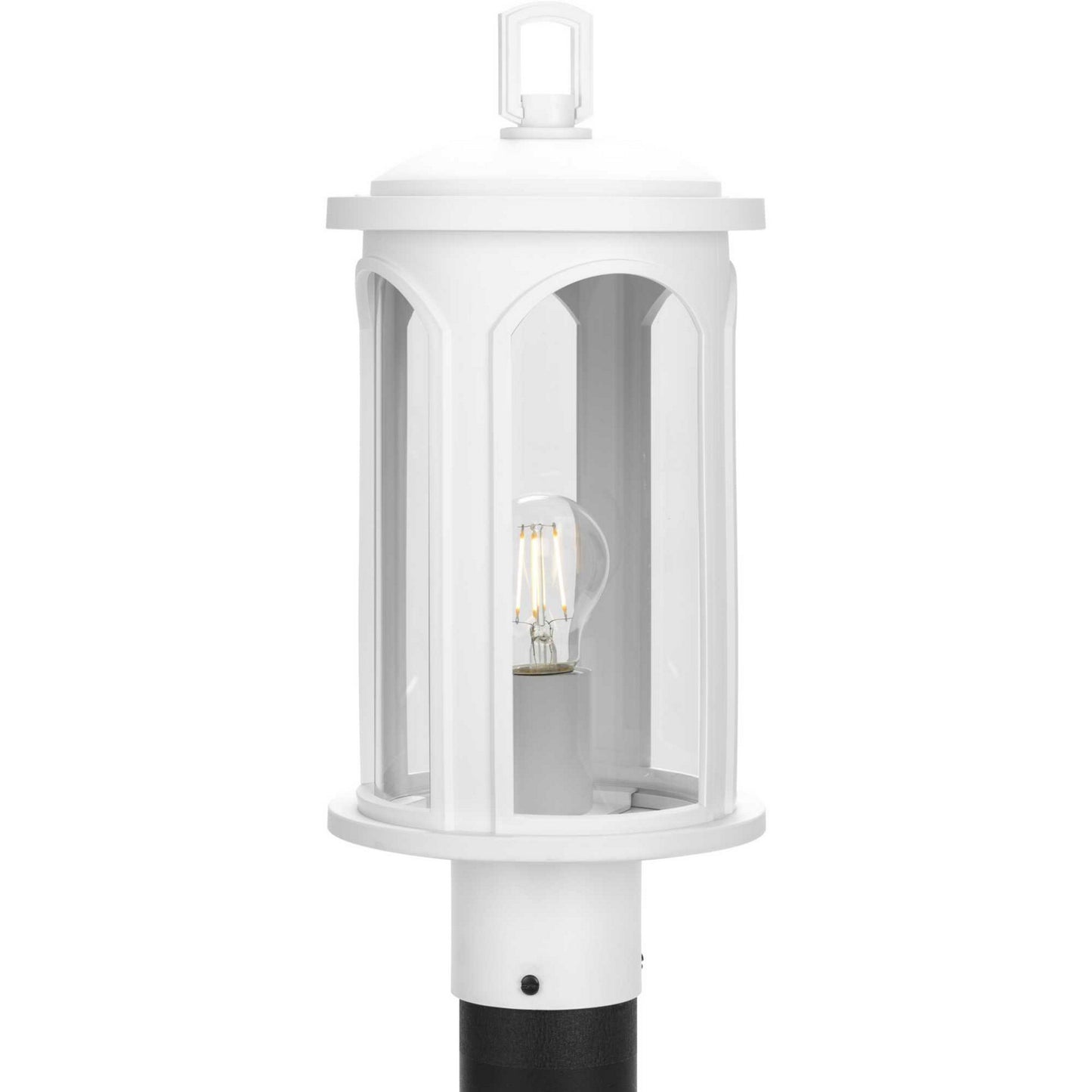 Gables One Light Outdoor Post Mount in Satin White