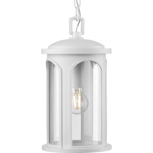 Gables One Light Outdoor Wall Lantern in Satin White