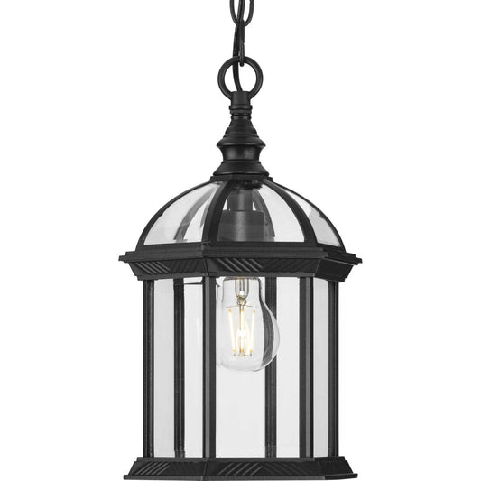 Dillard One Light Outdoor Hanging Lantern in Black