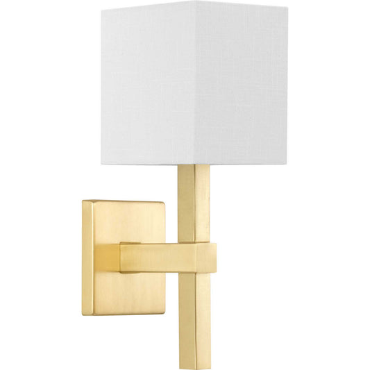 Metro One Light Wall Sconce in Satin Brass