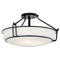 Alkire Four Light Semi Flush Mount in Black