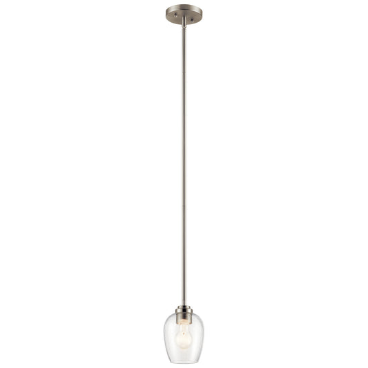 Valserrano One Light Mini Pendant in Brushed Nickel