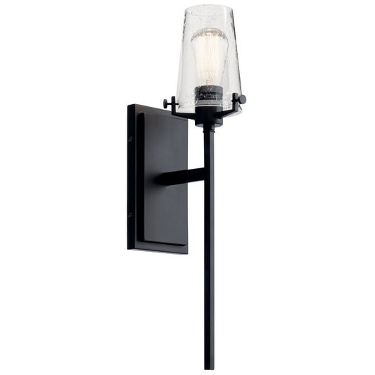 Alton One Light Wall Sconce in Black