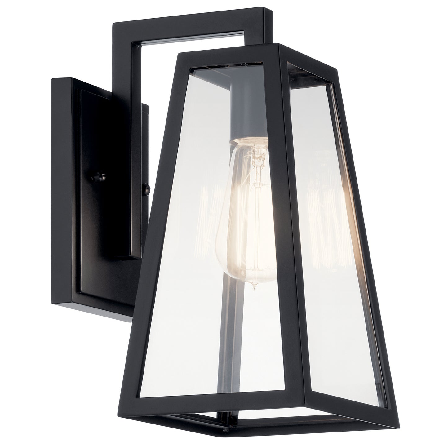 Delison One Light Outdoor Wall Mount in Black