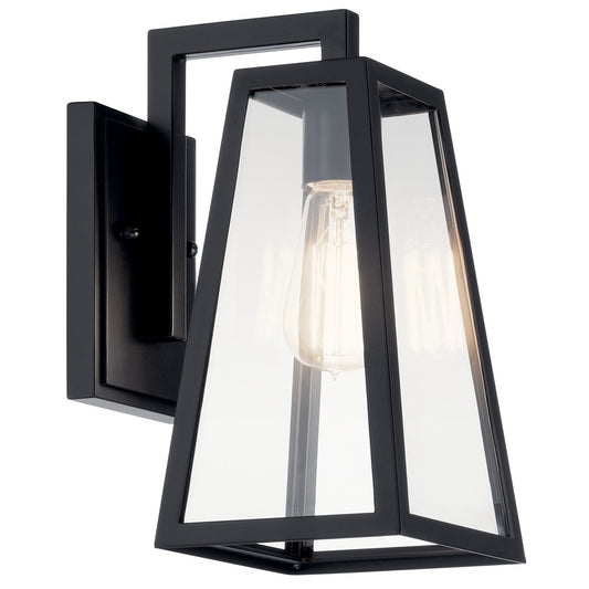 Delison One Light Outdoor Wall Mount in Black