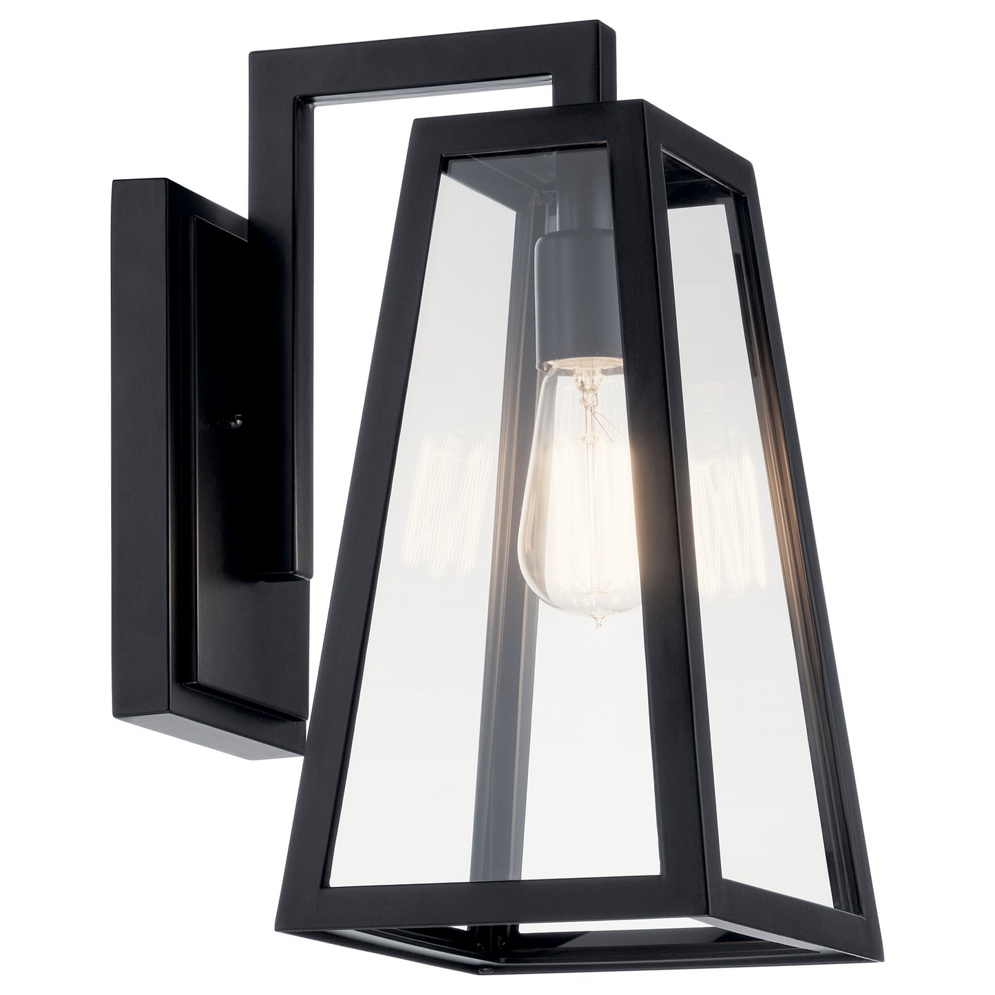 Delison One Light Outdoor Wall Mount in Black