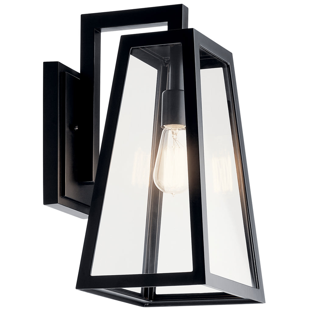 Delison One Light Outdoor Wall Mount in Black