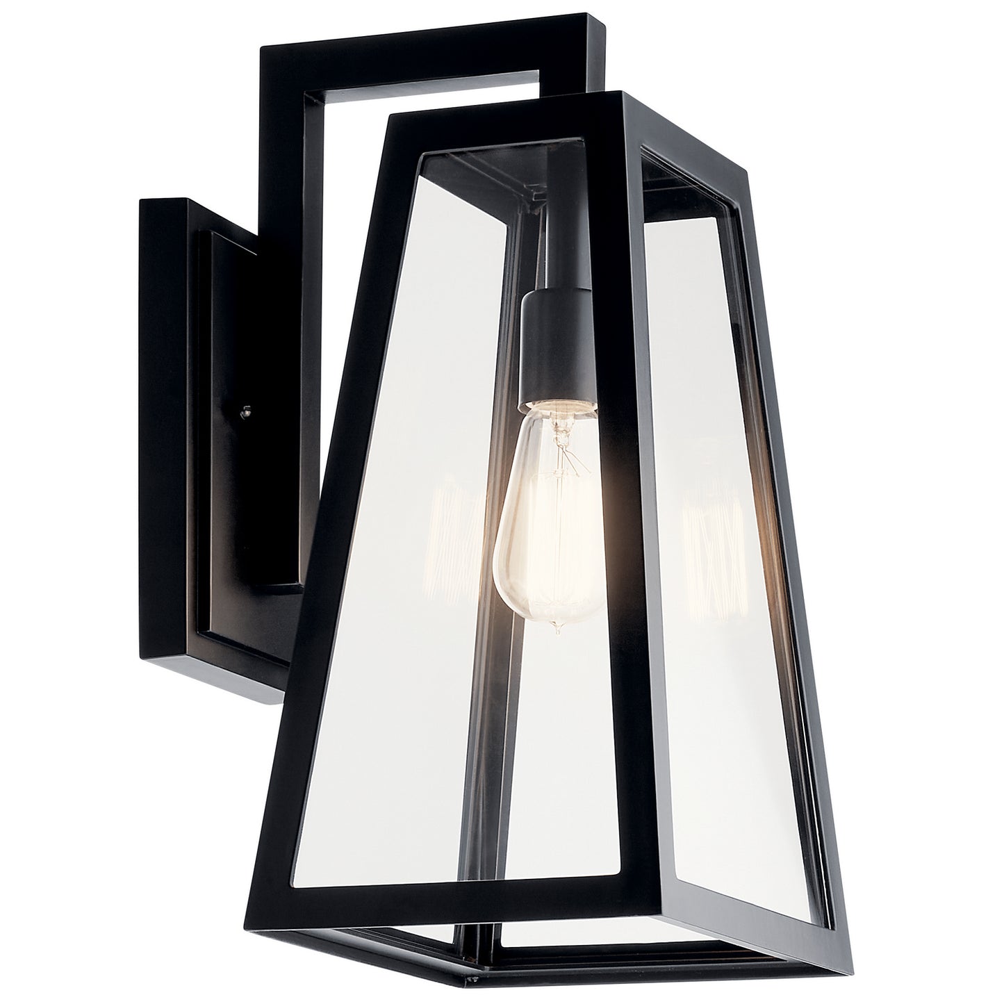 Delison One Light Outdoor Wall Mount in Black