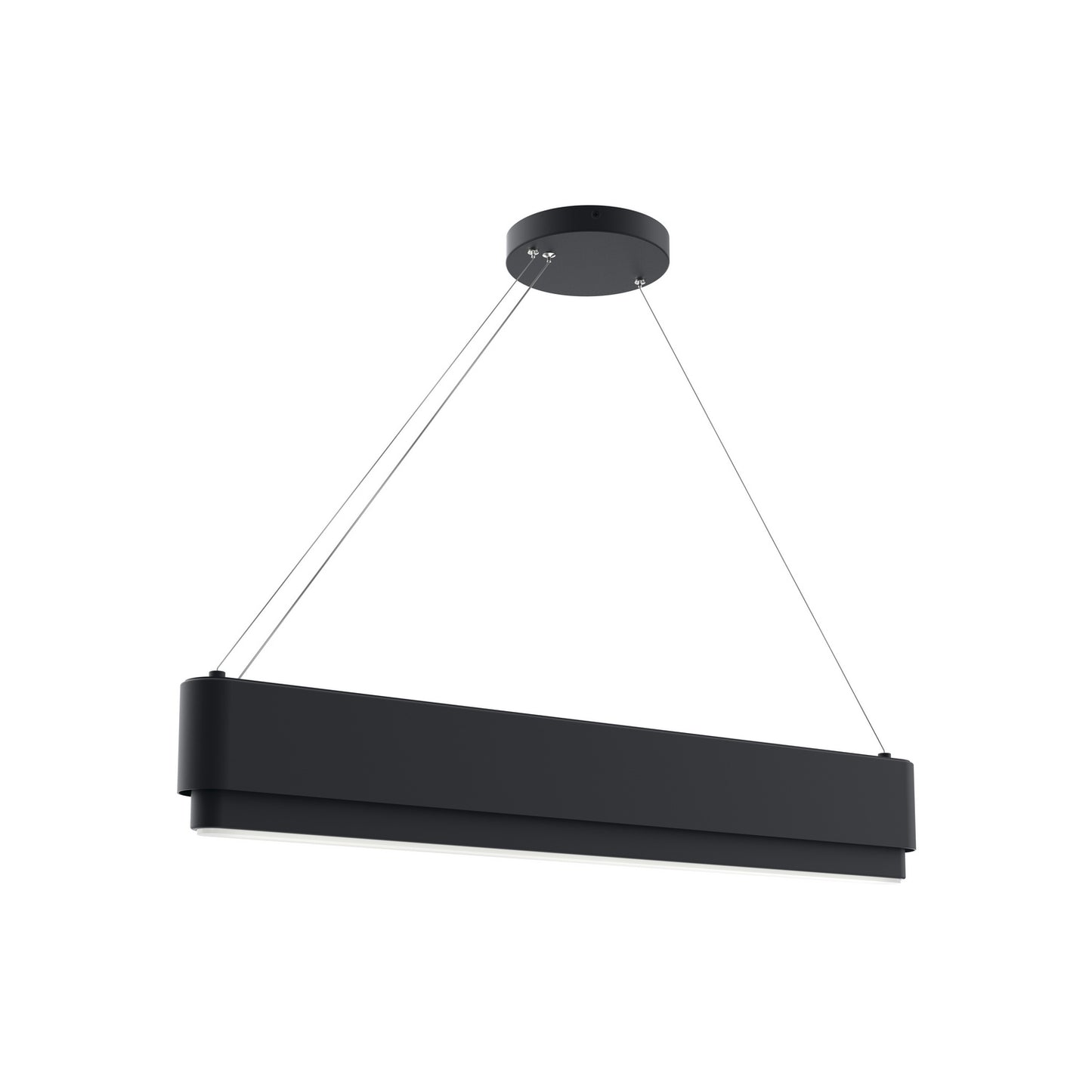 Walman LED Linear Chandelier in Matte Black