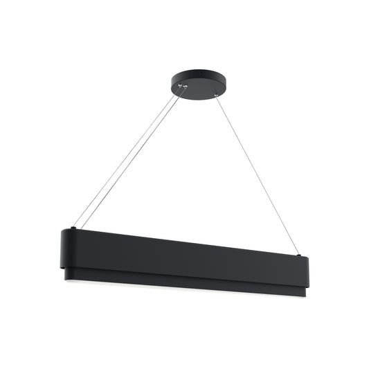 Walman LED Linear Chandelier in Matte Black