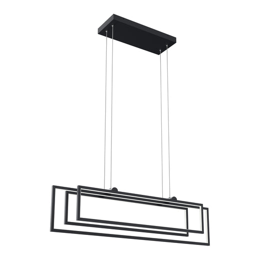 Jestin LED Linear Chandelier in Matte Black