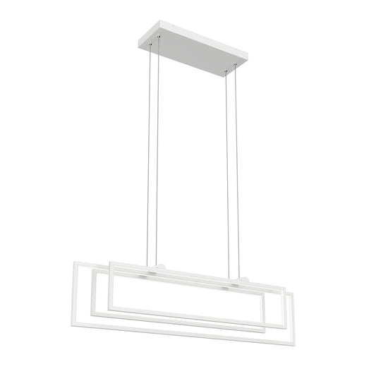 Jestin LED Linear Chandelier in White
