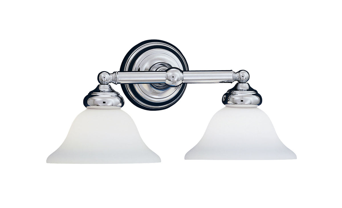 Opal Essence Two Light Bath Bar in Chrome