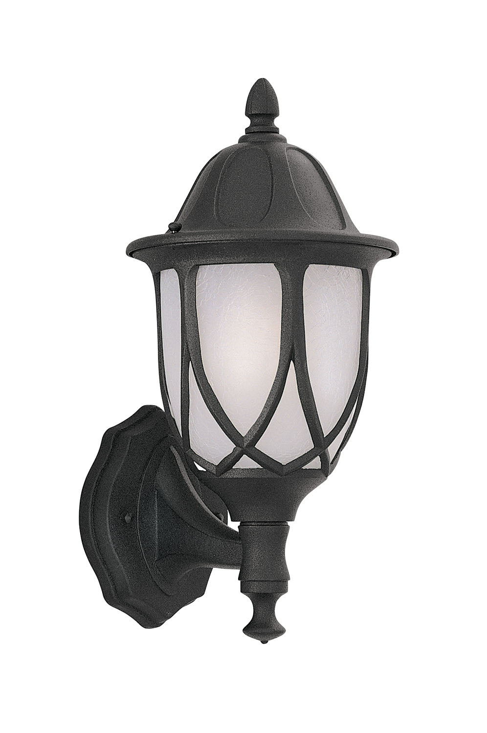 Capella One Light Wall Lantern in Black