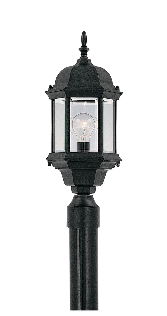 Devonshire One Light Post Lantern in Black