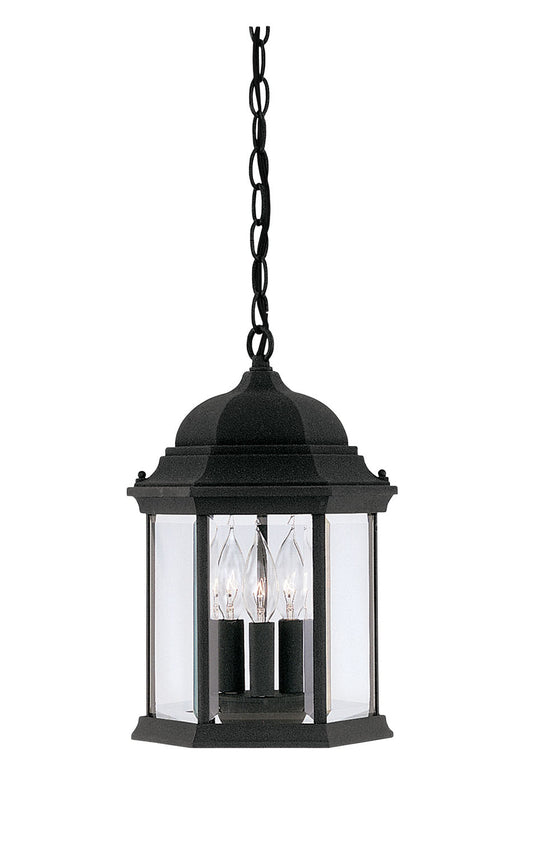 Devonshire Three Light Hanging Lantern in Black