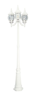 Riviera Three Light Post Lantern in White