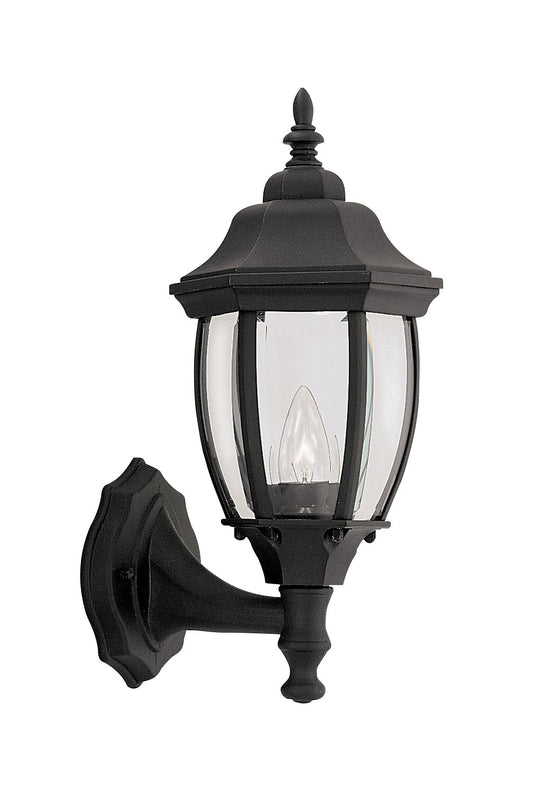 Tiverton One Light Wall Lantern in Black