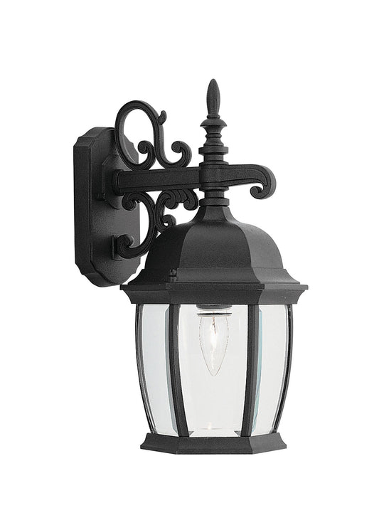 Tiverton One Light Wall Lantern in Black