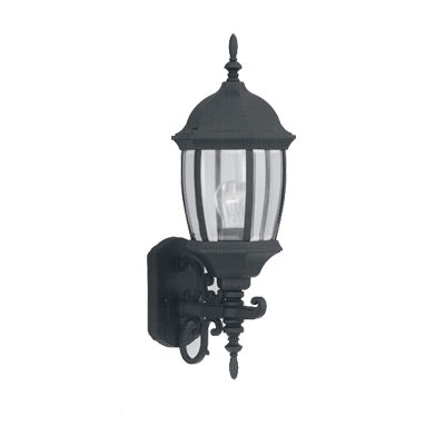 Tiverton One Light Wall Lantern in Black
