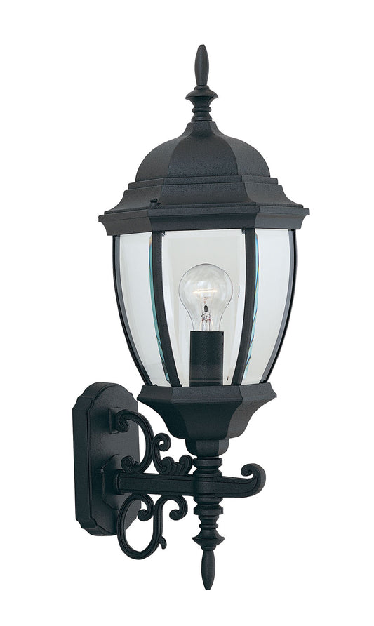 Tiverton One Light Wall Lantern in Black